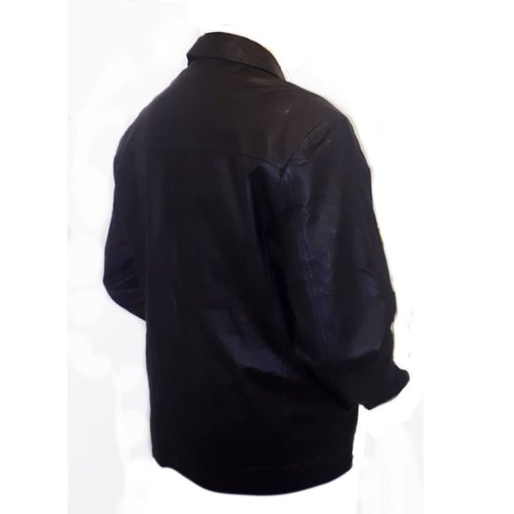 NUXUS BLACK LEATHER JACKET - Picture 3 of 6